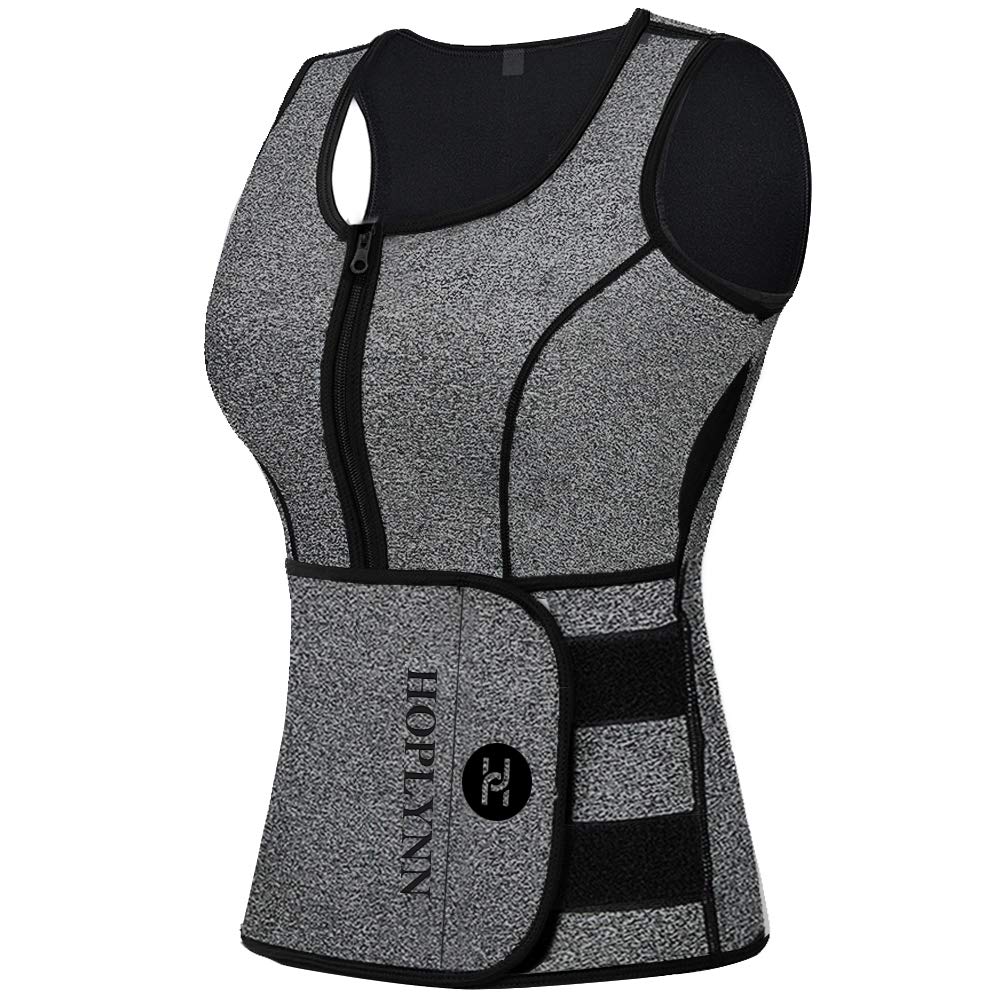 HOPLYNN Neoprene Sauna Sweat Vest, Waist Trainer Slimming Vest for