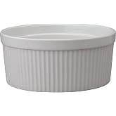 HIC Kitchen Souffle, Fine Porcelain, For Baking Souffles, Casseroles, Side Dishes, And Desserts, 64-Ounce (2-Quart) Capacity