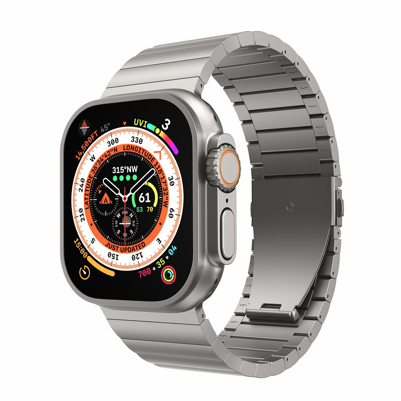 LULULOOK Apple Watch Ultra 3/2/1 Titanium Strap [DLC Coating] Ultra-Lightweight Metal Strap for iwatch Band Series 11/10 (49/46/45/44MM)