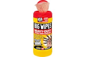 Big Wipes"Red Top" Heavy Duty Industrial Textured Scrubbing Wipes, 80 Count, Set of 4