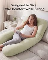 Nuliie Pregnancy Pillow U Shaped Full Body with Cooling Cover view 3