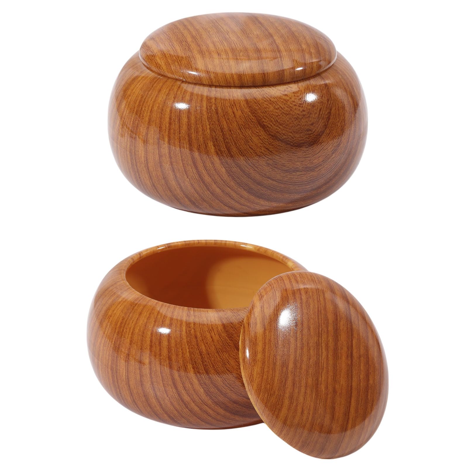 Photo 1 of CHGCRAFT 2 Pcs Chinese Go Storage Jar Chess Storage Bowl Stones Holder Bowl Cheese Container with Lid for Chinese Go