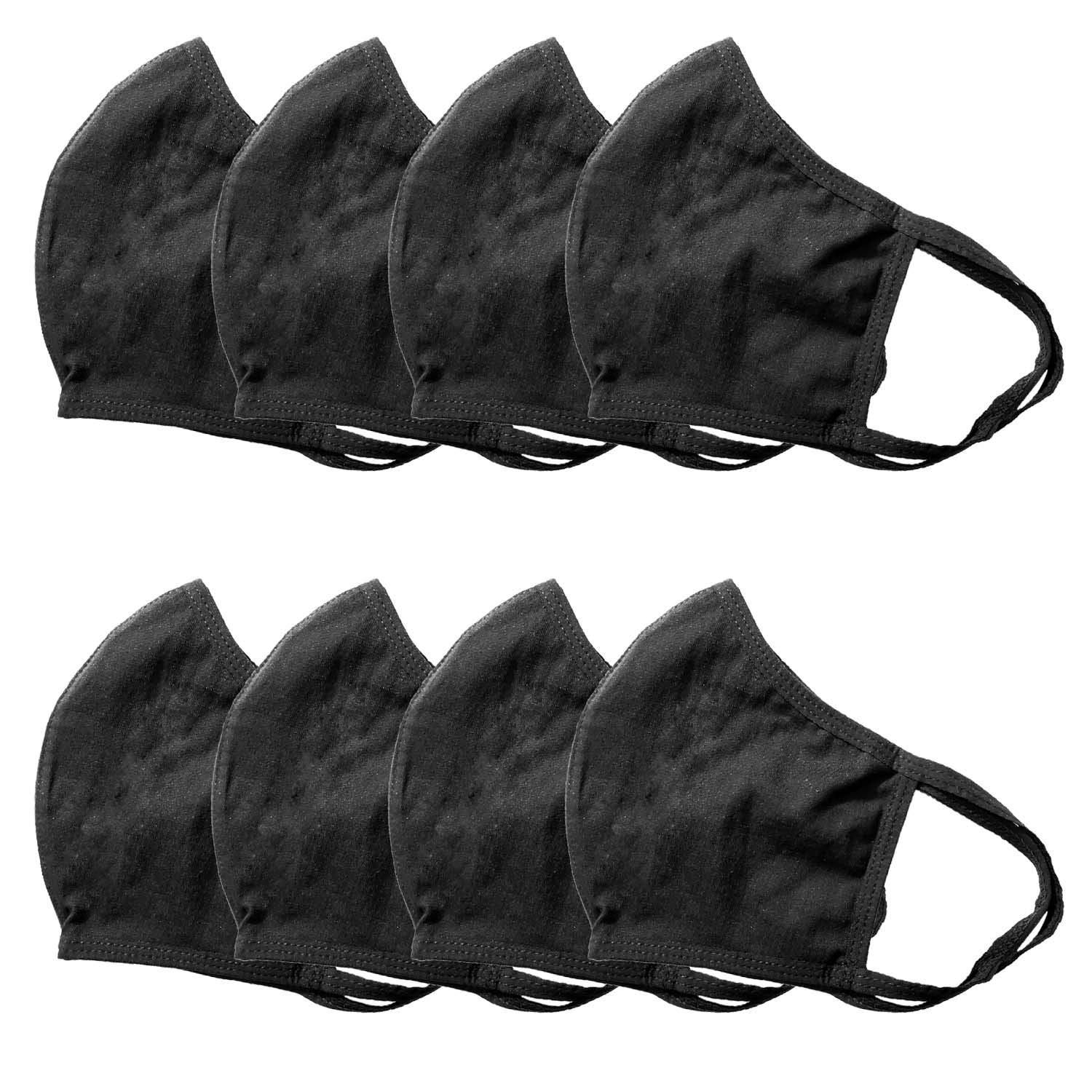 Fabric Black Face Mask Washable & Reusable Facemask for