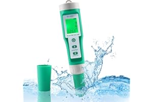 ROWYET Hydrogen Water Tester 10 in 1 Resistivity/Fertility/H2/pH/TDS/EC/ORP/S.G/Salt/Temp Meter with ATC pH Meter,0.01 High Accuracy pH Tester Digital,TDS Meter PPM Meter for Drinking,Hydroponics,Pool.