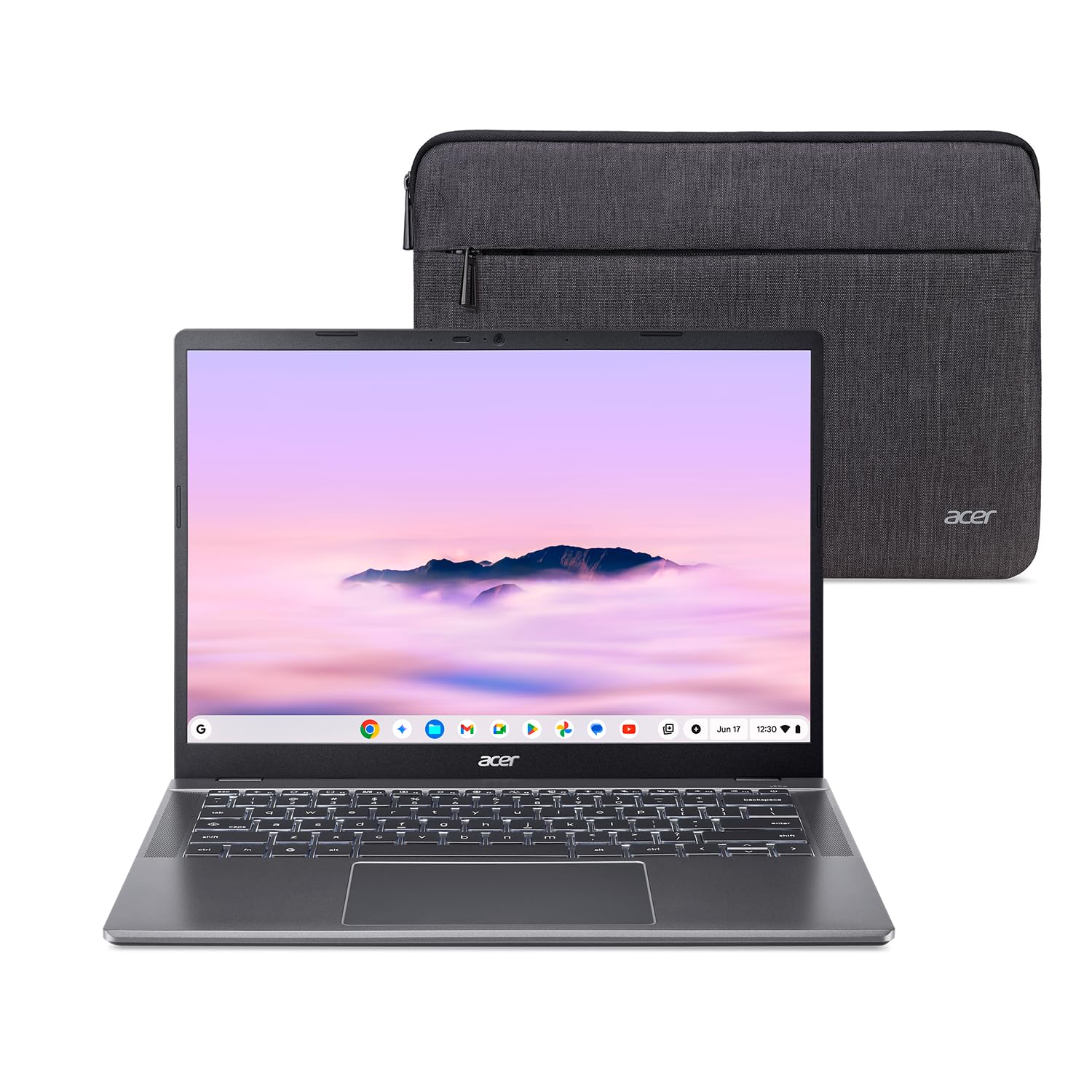 Acer Chromebook Plus 514 Laptop with Google AI – 14" WUXGA 1920 x 1080 IPS Touch Matte Display | Intel Core i3-1315U | 8GB LPDDR5 | 256GB SSD | Wi-Fi 7 | FHD Camera | Chrome OS | CB514-5HT-33RD
