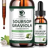 (2 Pack)Whole Soursop Graviola Leaf Extract Liquid Drop with Irish Sea Moss | Herbal Soursop Bitters Liquid for Cell Support &amp; Regeneration, Immunity and Gut Health丨Vegan, Non-GMO, Natural Flavor,1 Fl Oz