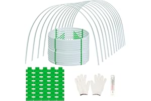 XYADX Garden Hoops Garden Hoops for Raised Beds 6.5FT Hoop House Greenhouse 12 Poles PVC Garden Hoop Strong&Weather Proof for Garden Frame Garden Tunnel Netting-12 PCS