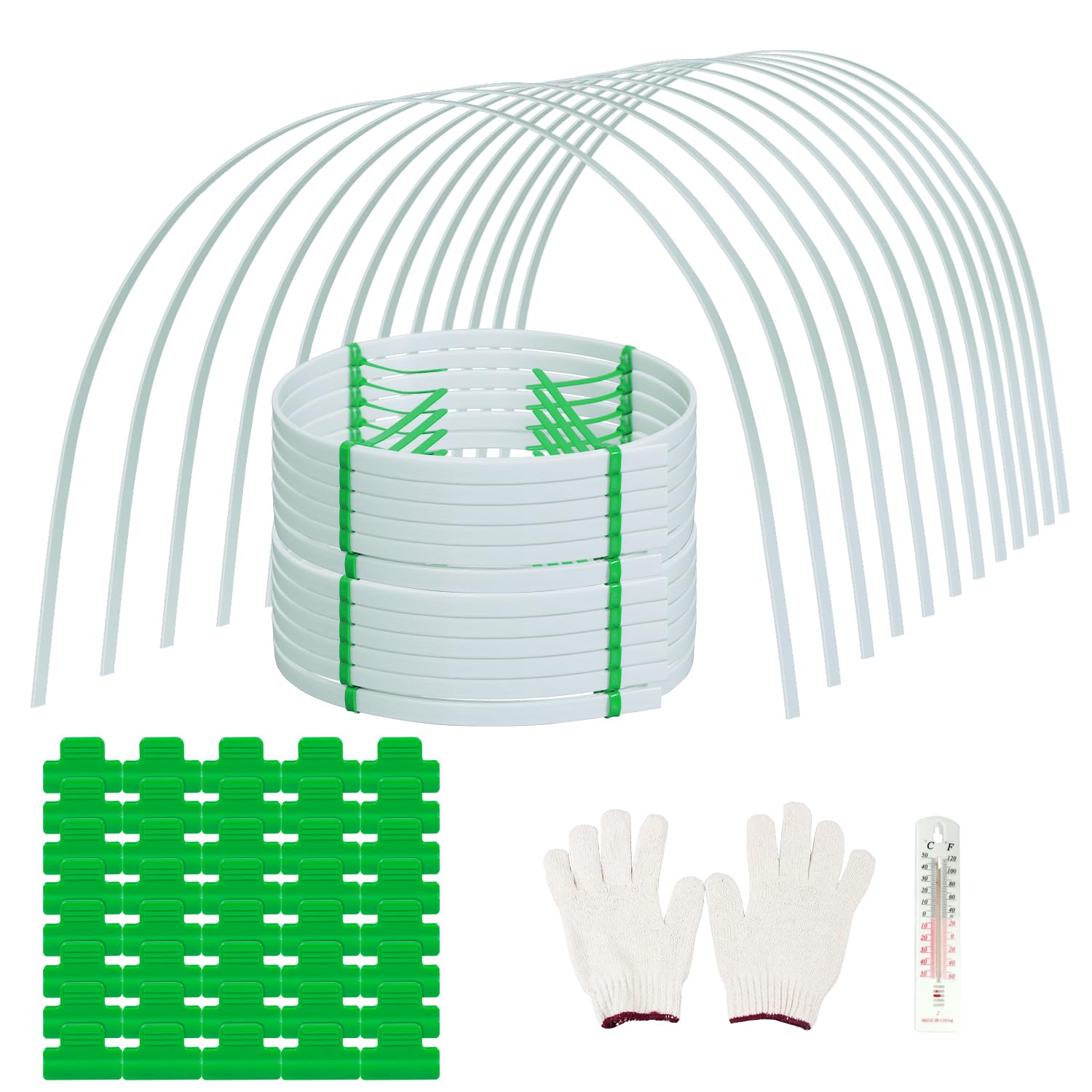 Pvc Hoop Style Frame Garden Hoops Garden Hoops for Raised Beds 6.5FT Hoop House Greenhouse ...