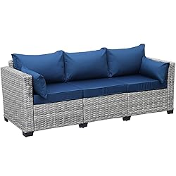 Rattaner Outdoor Furniture Outdoor Couch Grey