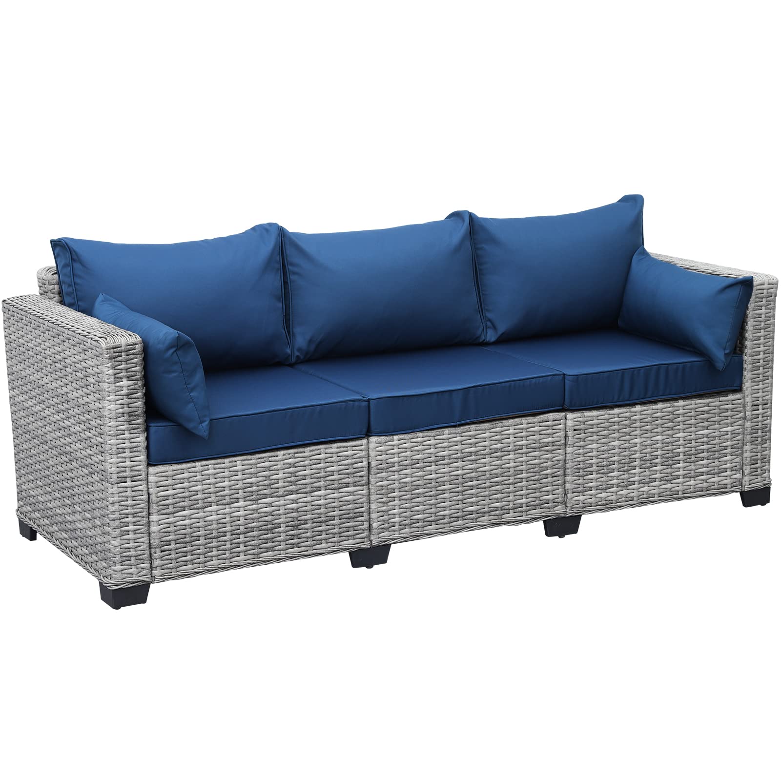 Rattaner Outdoor Furniture Outdoor Couch Grey