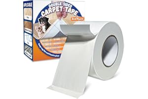 Urdar Brunnr Carpet Tape Double Sided, Non Slip Grippers for Area Rug Corners and Side, No Damaging for Floors, Removable and Heavy Duty Multipurpose, 2 Inch x 11Yards