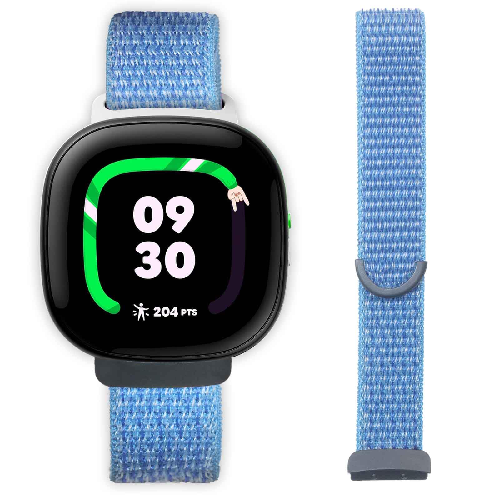 TopPerfekt Straps Compatible with Fitbit Ace LTE Band, Soft Durable Braided Nylon Material Band, Water Resistant, Breathable Sport Replacement-Navy Blue