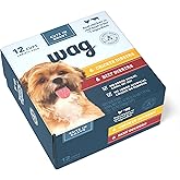 Amazon Brand – Wag Wet Dog Food Cups, Chicken & Beef in Gravy Variety Pack, 3.5oz, 12 pack