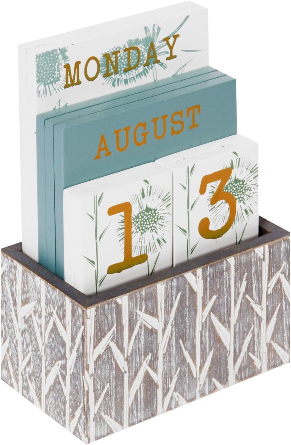 Juliana Home Living 'Vicky Yorke' Sand Dunes Wooden Perpetual Calendar