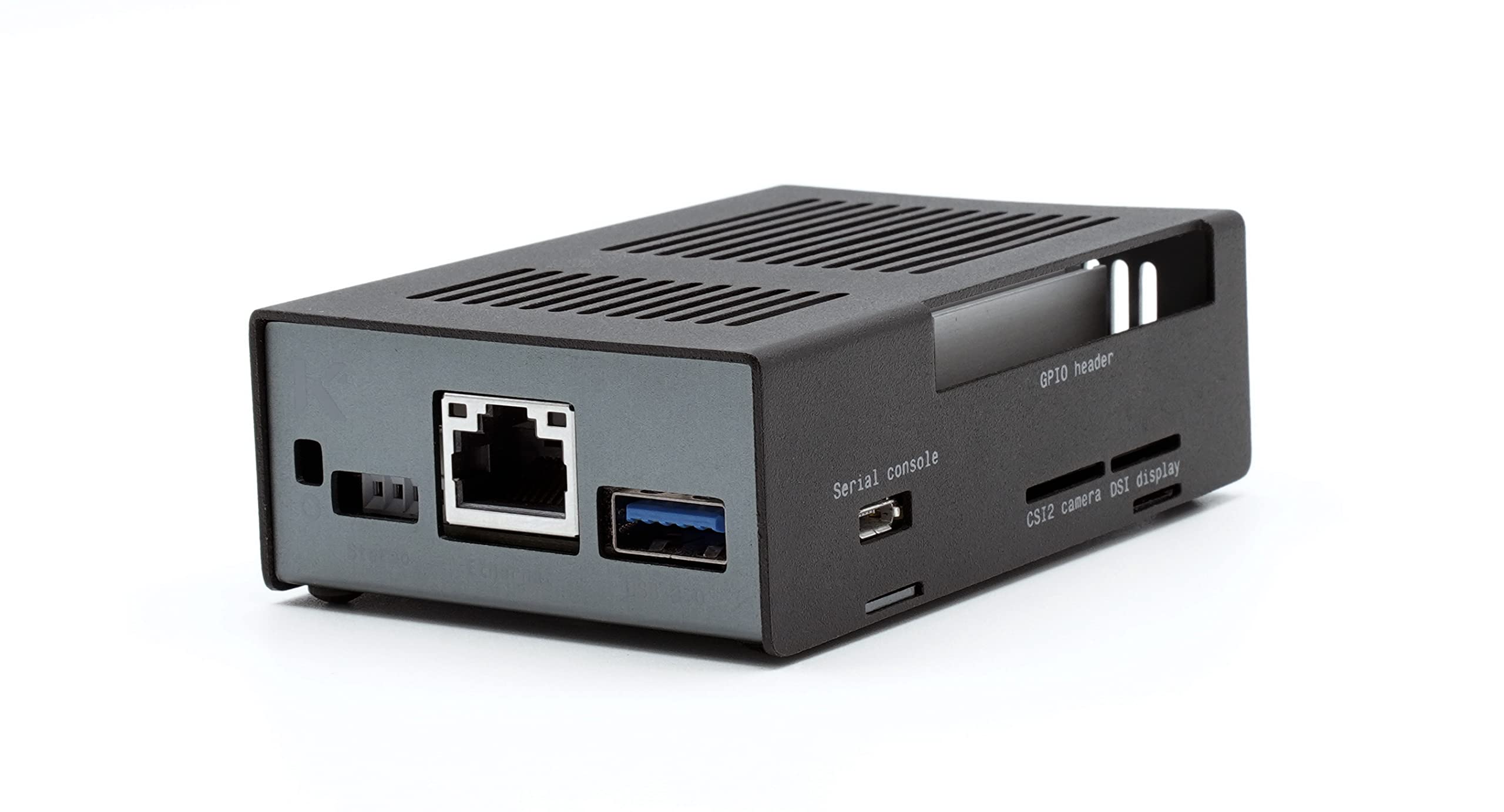 KKSB Coral Dev Board Case | Black and Grey Aluminium Enclosure with Space for Coral Dev Heatsink Fan