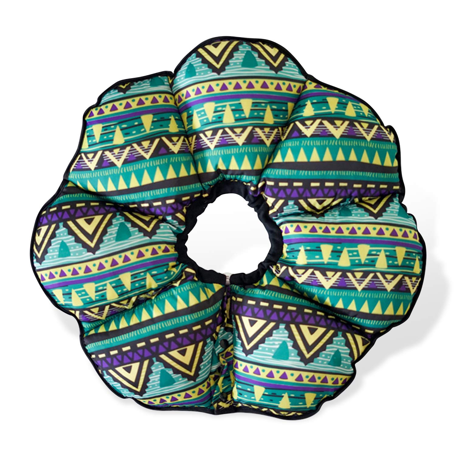 PETCUTE Pet elizabethan collar comfy Dog cone wound healing flower shape inflatable adjustable Dog Recovery Collar