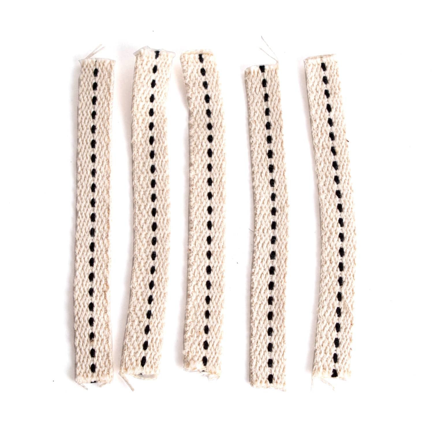 Feuerhand Flat Wick Pack of 5 White Cotton 12 x 1.25 cm