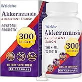 300 Billion AFU Akkermansia Probiotic | supplement for Women & Men, Akkermansia Muciniphila for Akkermansia, Digestive, Gut, Immune, Enhances Gut Digestive Lining function, Akka Superbiotics - 60 Caps