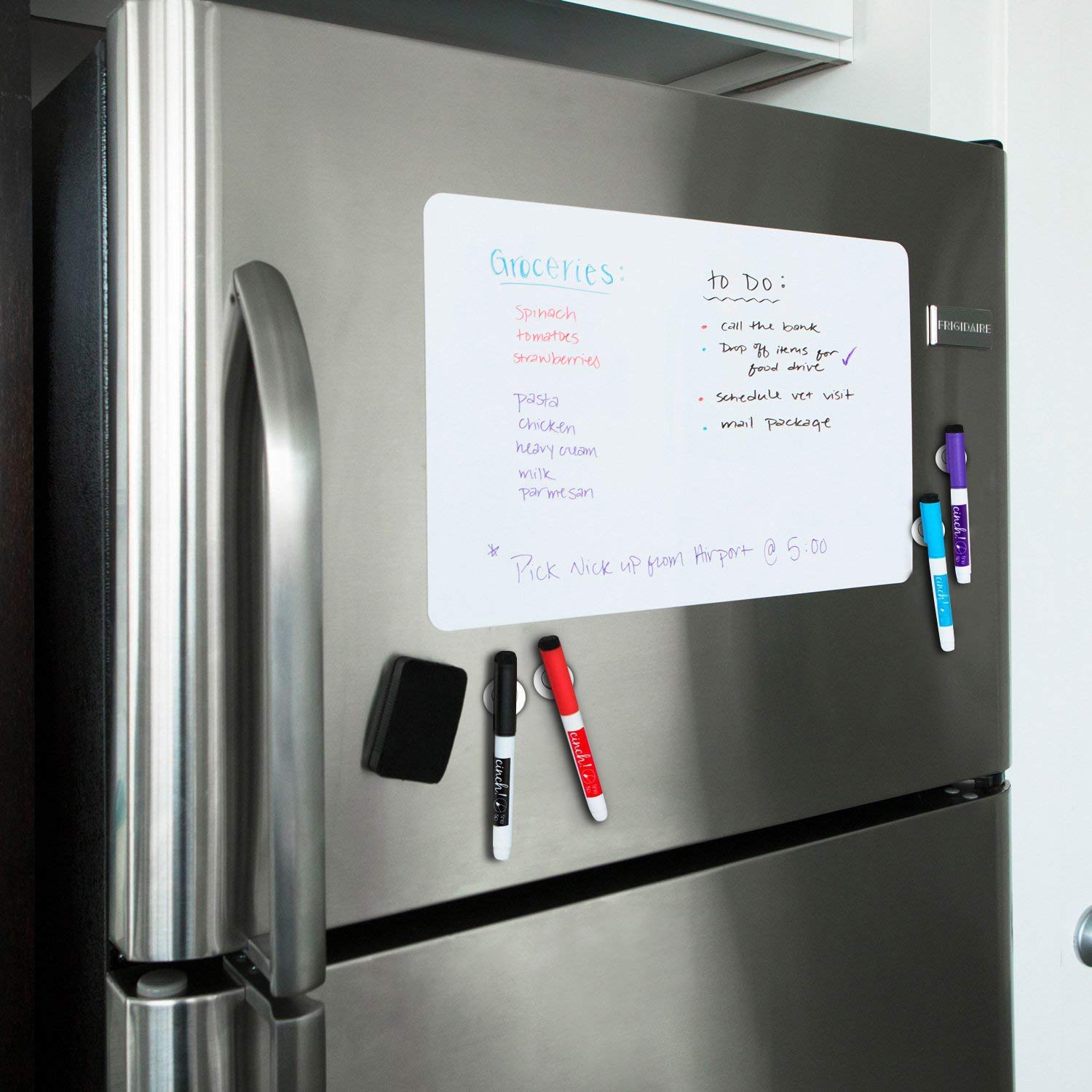 Tescat 6 Packs Magnetic Key Holder, Key Racks - Without Drilling - Easily Installed by Applying Adhesive