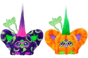 Furby Furblets 2 Pack of Fall Edition Mini Friends Trick-Ee & Boo-Kin, Electronic Halloween Plush Toys for Girls & Boys 6+, M