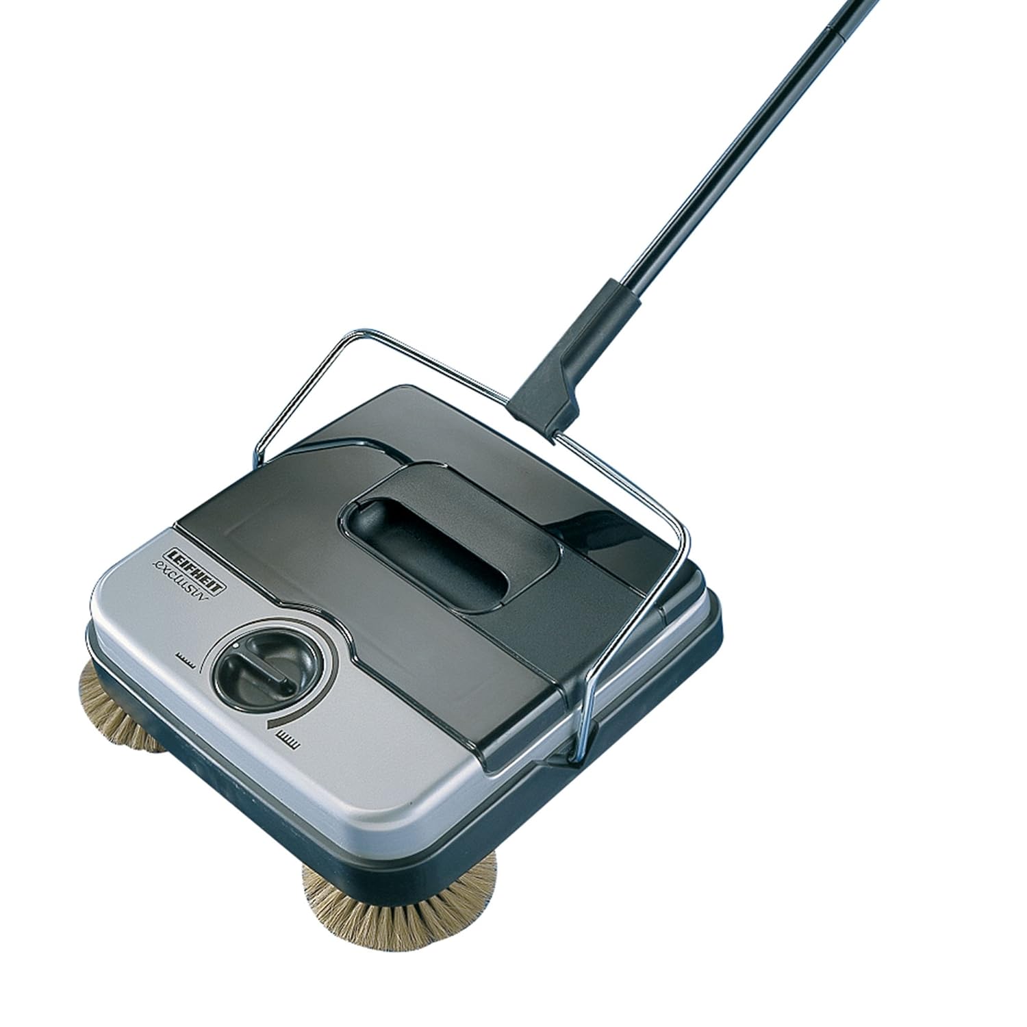 Black and Gray Leifheit 11410 Classic Manual Rotaro Carpet Sweeper with