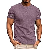 LOGEEYAR Men's Athletic Washed T-Shirts Basic Crew Neck Tees Tops Causal Distressed Cotton T Shirts for Men