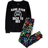 The Children's Place Boys' 100% Cotton Long Sleeve Top and Pants,2 Piece Pajama Set