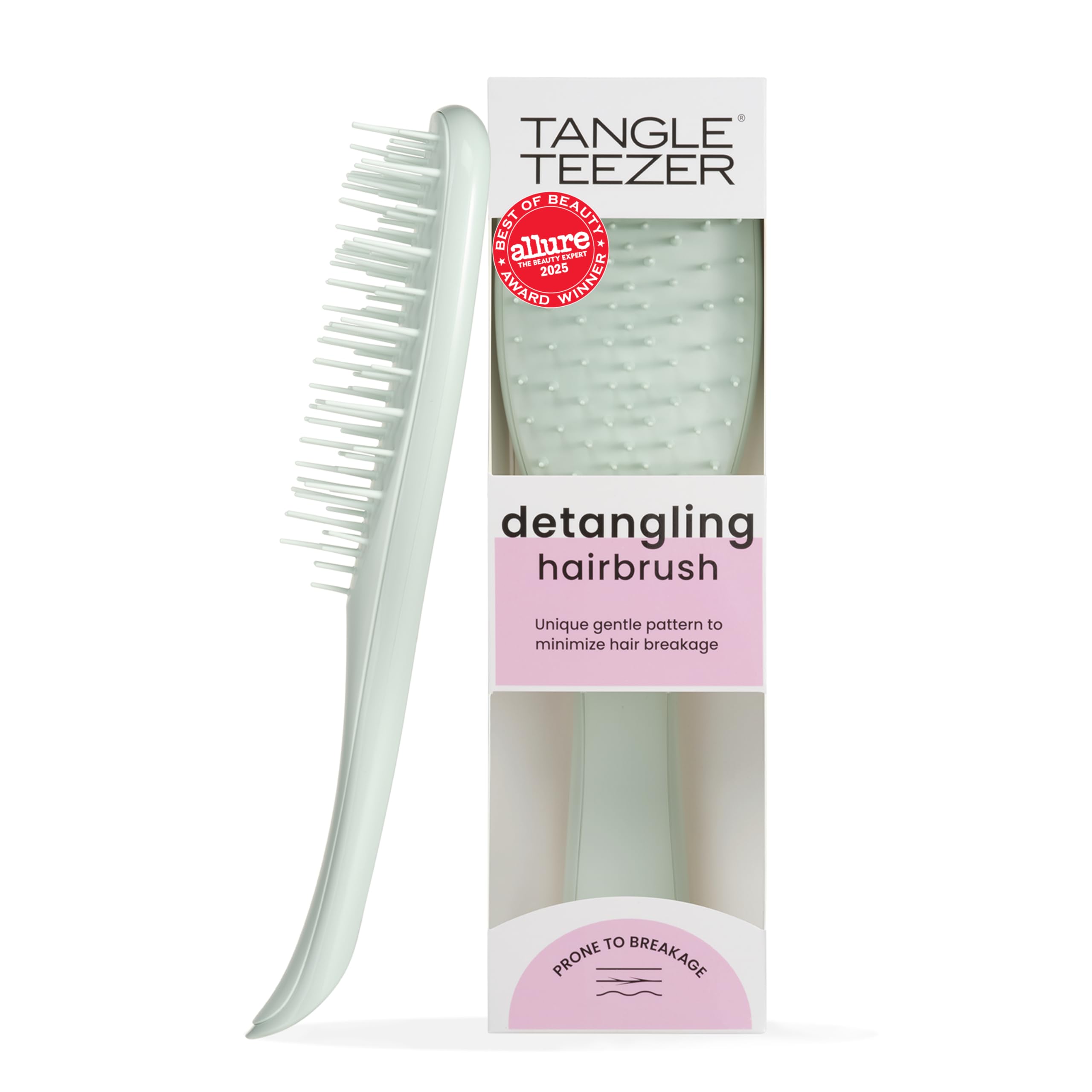Tangle Teezer Extra Gentle Ultimate Detangler Hairbrush for Wet & Dry Hair - With Unique Wide-Spaced Teeth for Gentle & Effective Detangling - For Less Hair Fall & Breakage - Eucalyptus