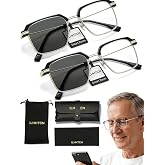 ILHHTCN Frameless Smart Zoom Reading Glasses for Men &amp; Women, Auto Focus Distance Near Progressive Multi-focus HD Vision