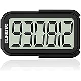 SimpliSteps Simple Step Counter & 3D Pedometer – Accurate 3D Pedometer for Walking with X-Large Screen, Clip and Lanyard