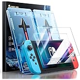 MAGIC JOHN 2-Pack Screen Protector for Nintendo Switch (2017, 6.2") Eye Protection, Blue Light Blocking, HD Clear, Automatic Dust Removal, 9H Tempered Glass for Nintendo Switch