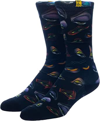 Disney Villains X Heidi Klum Disney Villains Eyes Socks, Black, OSFM