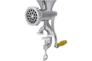 Manual Meat Grinder, Multifunctional Heavy Duty Meat Mincer Sausage Stuffer, Hand Crank Food Grinding Machine with Tabletop C