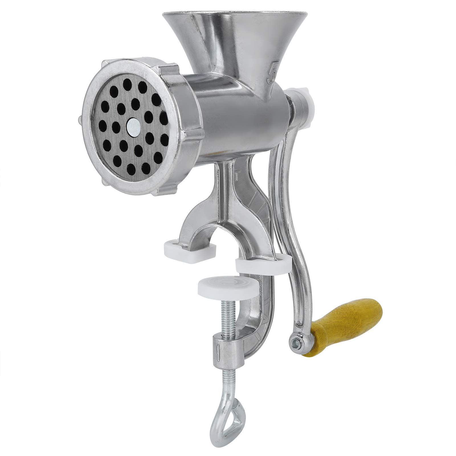 Photo 1 of Manual Meat Grinder Household Sausage Maker, Solid Aluminum Alloy Hand Crank Meat Grinding Kit, Household Pork Mincer Sausage Maker Sausage Stuffer Funnel DIY Beef Burger