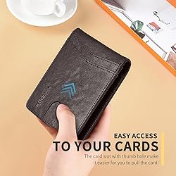 RUNBOX Wallet for Men Slim Rfid Leather 2 ID Window