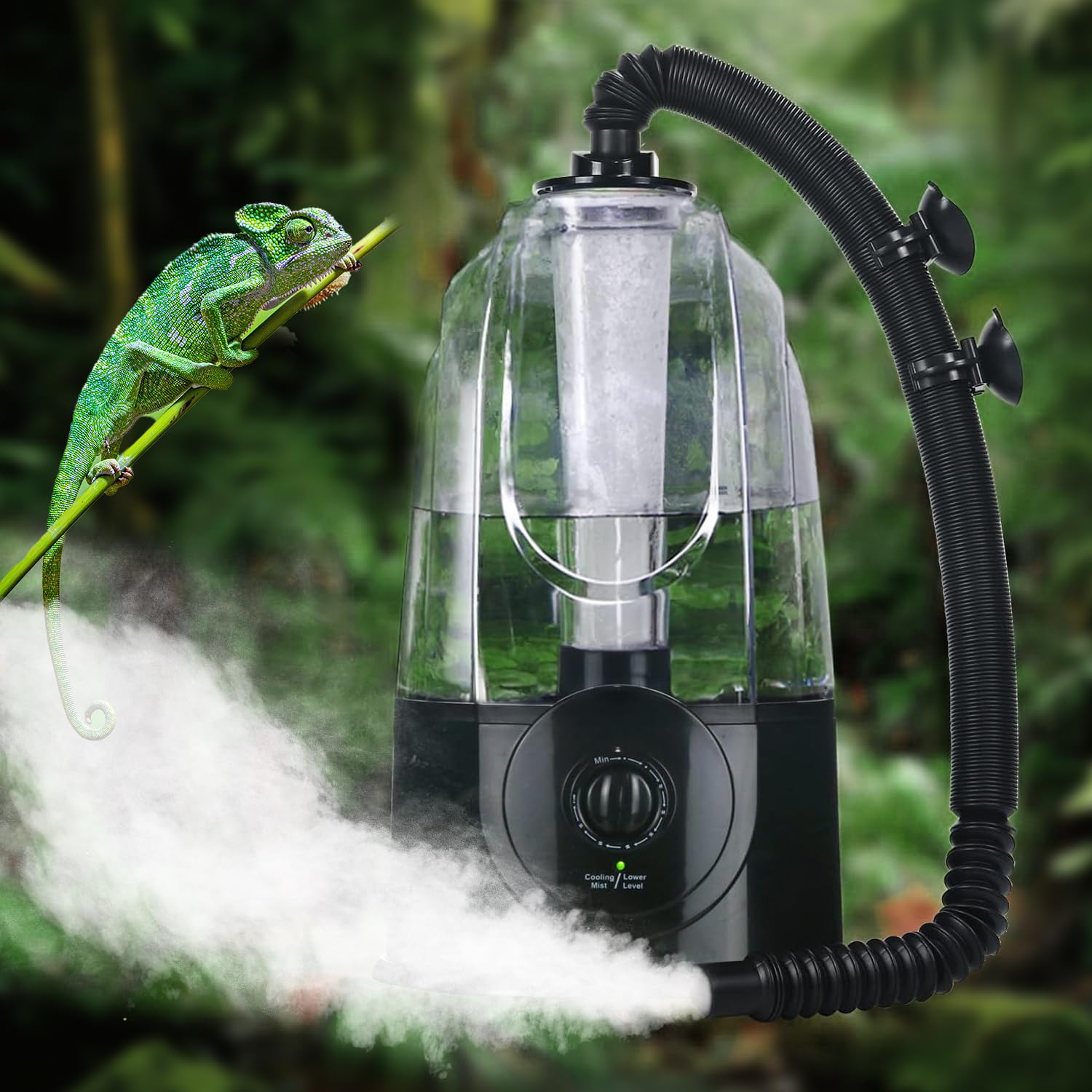 Photo 1 of Coospider 3.8L Reptile Fogger Mister, Quiet Reptile Humidifier for Reptiles Tank, Terrarium Humidifiers with Extended Tube, Automatic Reptile Misting System for Reptiles Amphibians Herps Vivarium
