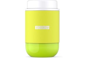 ZOKU Neat Stack Food Jar, 16 Ounce, Double-Walled, Vacuum Insulated, Stainless Steel, BPA Free - Lime