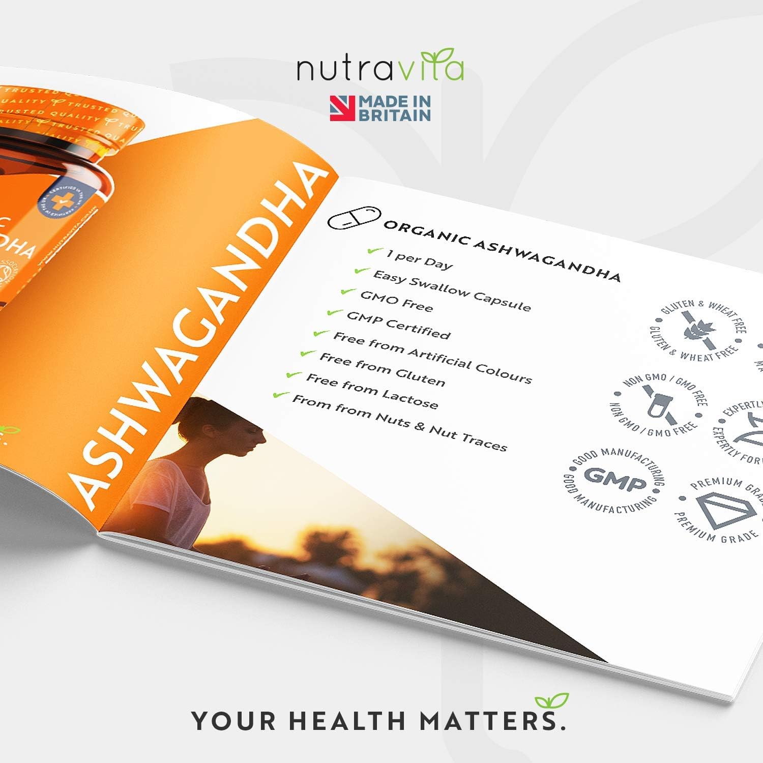 Nutravita Organic Ashwagandha KSM-66® 500mg, Premium Full-Spectrum Root Extract, Naturally Occurring Withanolides - Image 5