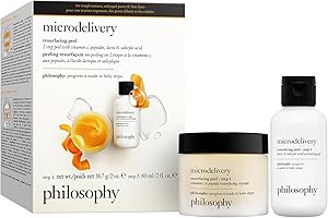 philosophy microdelivery vitamin c resurfacing peel kit - with lactic acid & sunflower seed oil - two-step treatment to smooth rough texture, even skin tone and minimize the appearance of fine lines