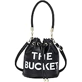 JQAliMOVV Mini Leather Bucket Bags for Women Drawstring Bucket Purse Crossbody Handbags Hobo Bag