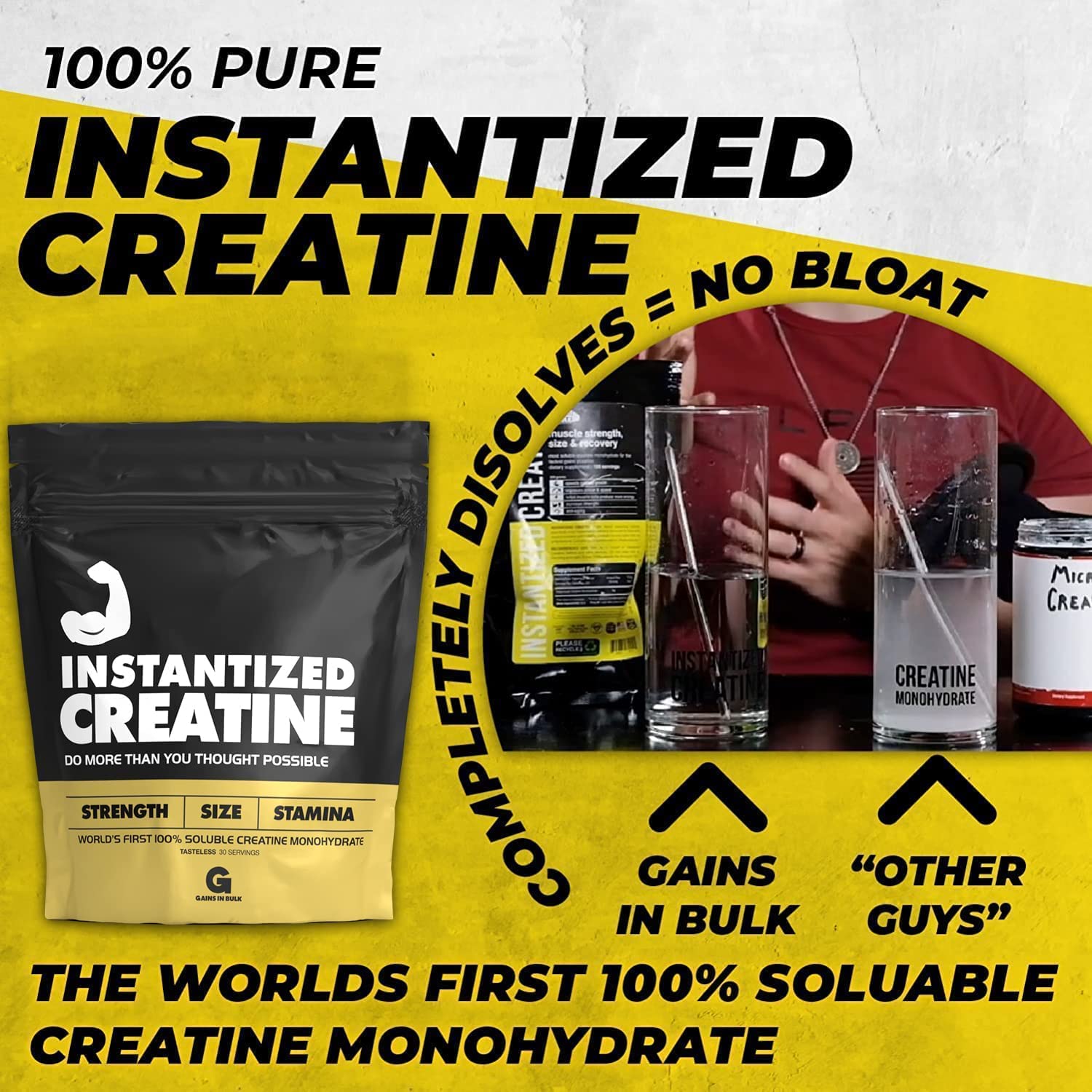Instantized Creatine Monohydrate Mua Instantized Creatine Monohydrate Gains in Bulk, Worlds First 100% ...