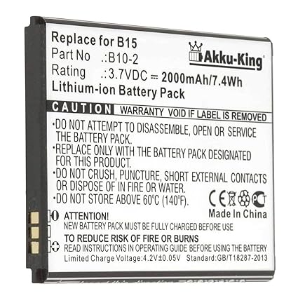 Akku-King Akku ersetzt CAT B10-2 - Li-Ion 2000mAh - für CAT B15, B15Q, B15Q AM