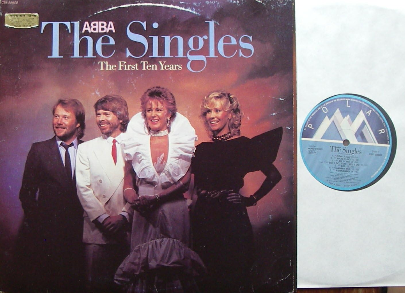 The Singles / The First Ten Years / ABBA / Klapp-Bildhülle 1982 POLAR # CBS 88608 / Israelische Pressung / 12" Vinyl Doppel-Langspiel-Schallplatte