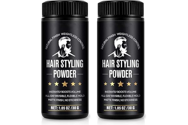 Hair Styling Powder, 2Pack Hair Texture Powder for Men and Women, Adds Volume and Texture, Alll Day Invisible, Flexible Hold,