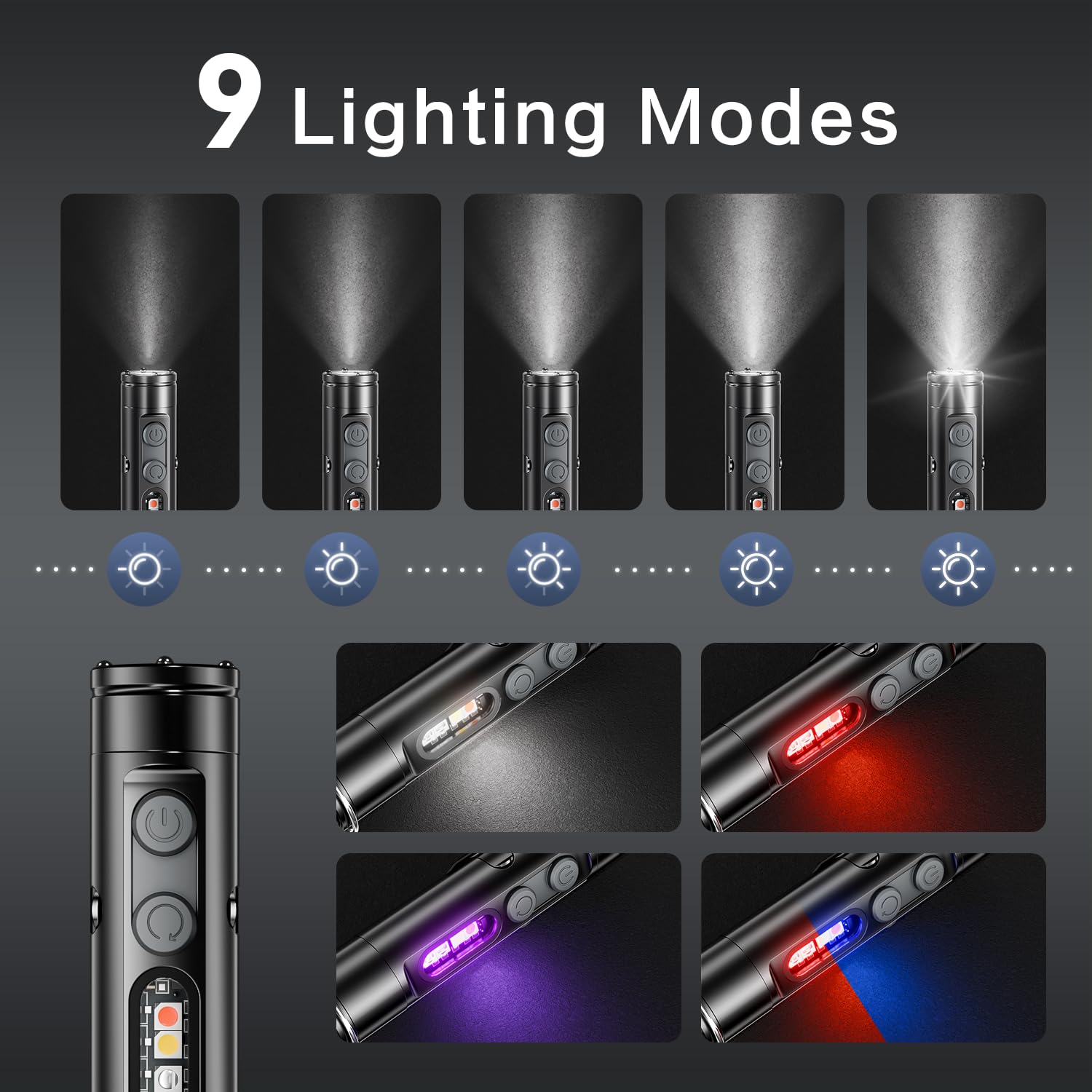 Condition photo showing New/Like New for taclite mini – ultimate everyday micro tool k2 mini flashlight with cob light, 6-in-1 rechargeable k