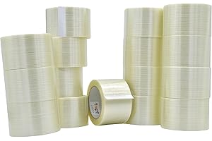 WOD TAPE WOD UFST39 Fiberglass Reinforced Filament Strapping Tape, 3 inch Wide x 60 yds. 4 Mil (Pack of 16) Filaments Run Lengthwise