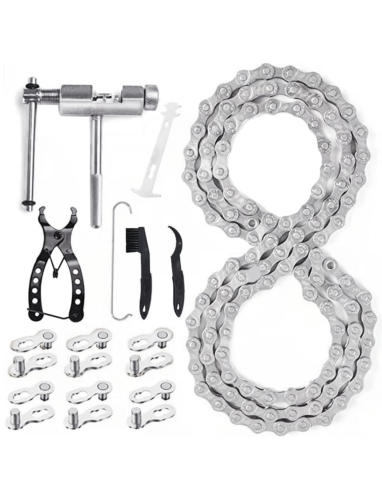 Kikuo Bicycle Mechanic Chain Breaker Multifunctional Bike Chain Tool Bicycles Splitter Link Remover Chain Repairing Tool for 6 7 8 Speed Chains, Bike Chain 1/2" x3/32 Links, Bicycle Accessories