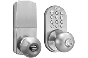 MiLocks DKK-02SN Indoor Electronic Touchpad Keyless Entry Door Lock, Satin Nickel