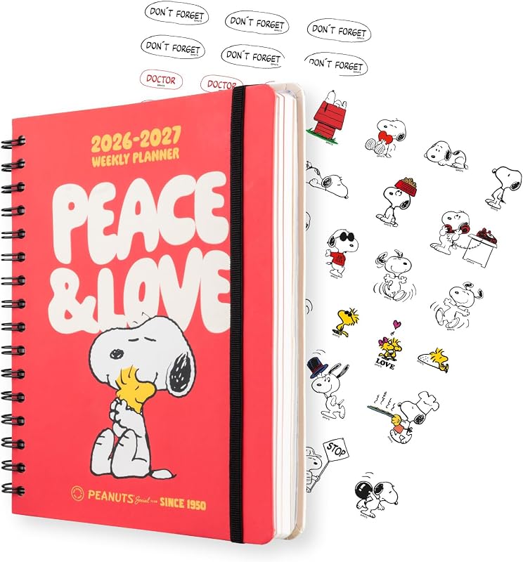 Agenda Snoopy 2026 2027 Semana Vista