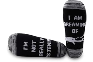 JXGZSO 1 Pair Scuba Diver Gift I’m Not Really Listening I Am Dreaming Of Diving Socks